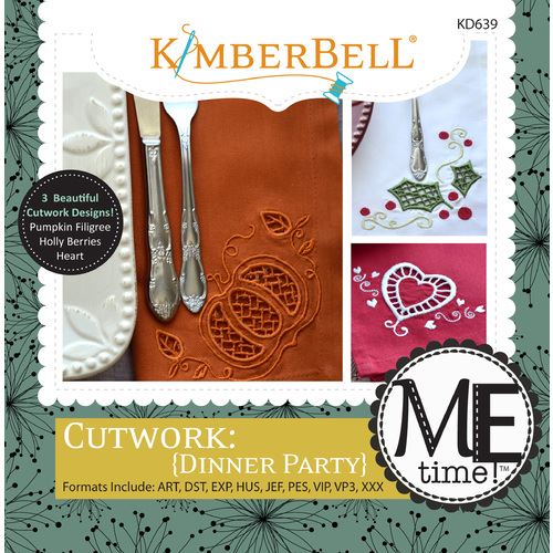 Cutwork (Dinner Party) Machine Embroidery Project CD
