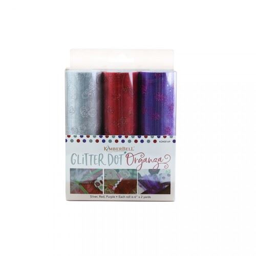 Glitter Dot Organza Set - Red, Purple, Silver