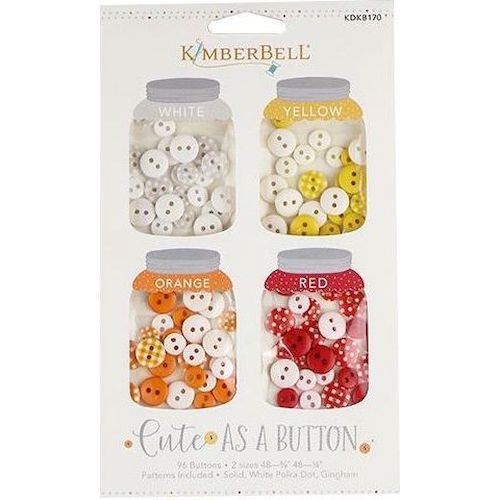 Cute As A Button - White, Yellow, Orange, Red