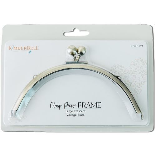 Large Crescent Clasp Purse Frame - Vintage Brass