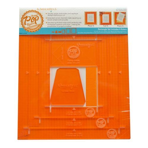Rectangle Orange Pop Rulers Set