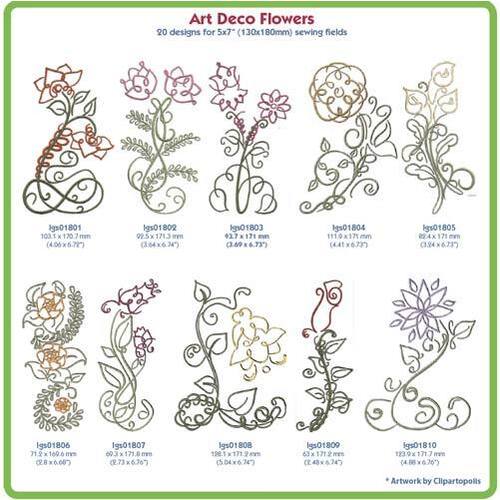 Art Deco Flowers by Lindee Goodall - Download