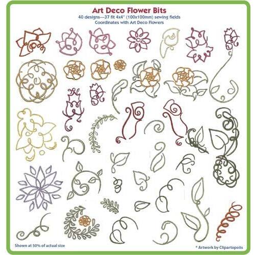 Art Deco Flower Bits by Lindee Goodall - Download