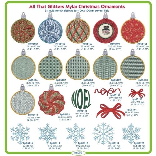 All That Glitters Mylar Christmas Ornaments by Lindee Goodall