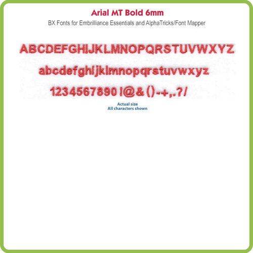 Arial MT Bold 6mm BX File - Download Only
