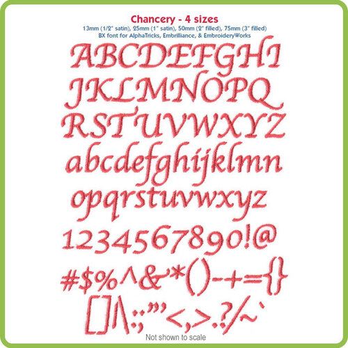 Chancery Script BX Font - Various Sizes - Download Only
