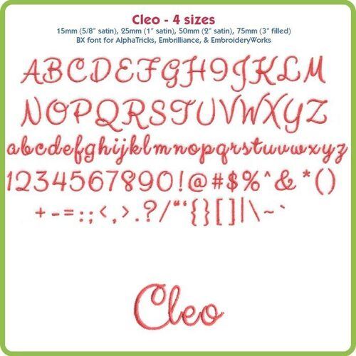 Cleo BX Font - Various Sizes - Download Only