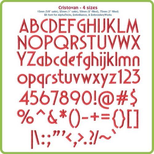 Cristovan BX Font - Various Sizes - Download Only