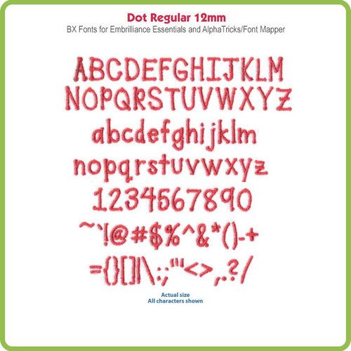 Dot Regular 12mm BX File - Download Only