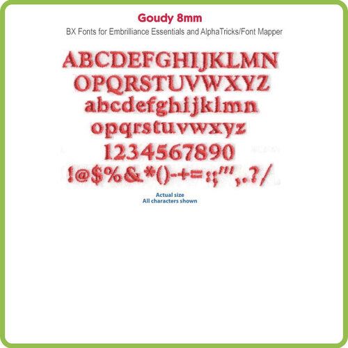 Goudy 8mm BX File - Download Only