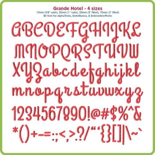 Grande Hotel Font - Various Sizes - Download Only