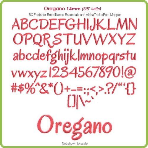 Oregano BX Font - Various Sizes - Download Only