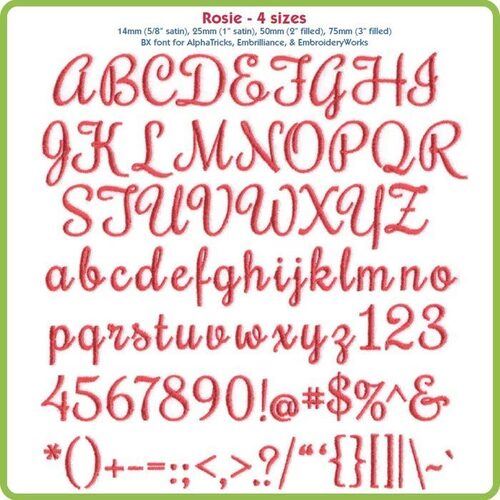 Rosie BX Font - Various Sizes - Download Only