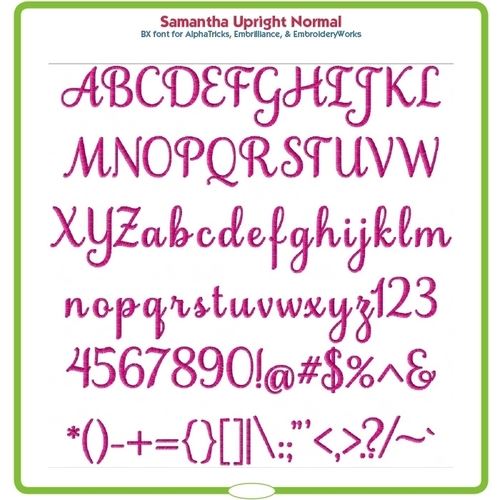 Samantha Upright BX Font - Various Sizes - Download Only