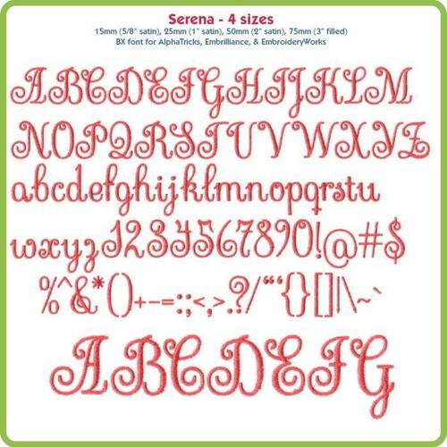 Serena BX Font - Various Sizes - Download Only