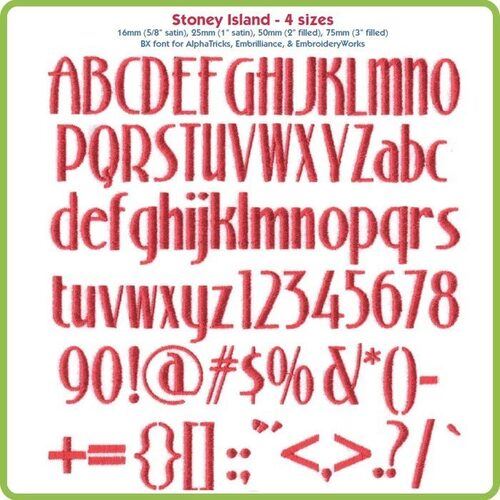 Stoney Island BX Font - Various Sizes - Download Only
