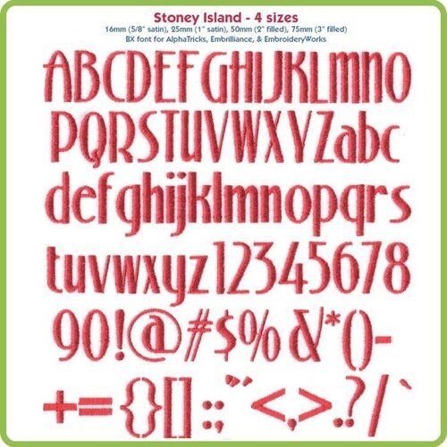 Stoney Island BX Font - Various Sizes - Download Only
