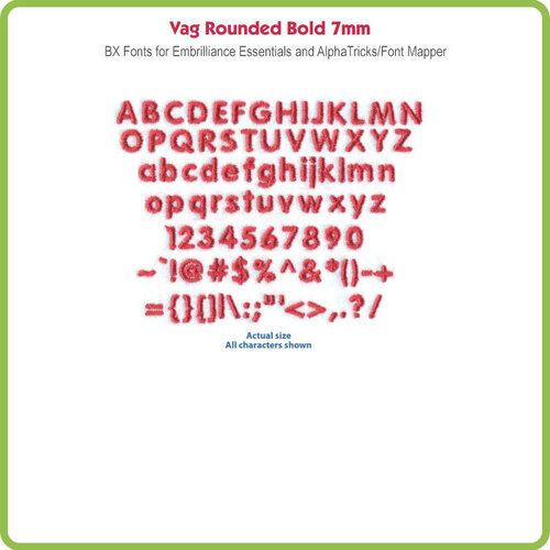 Vag Rounded Bold 7mm BX File - Download Only