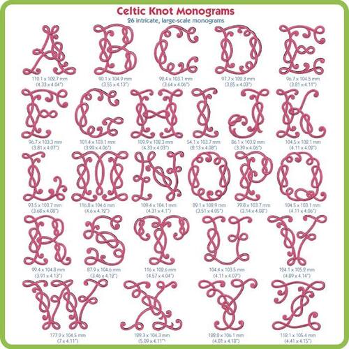 Celtic Knot Monogram - Includes BX file - Download