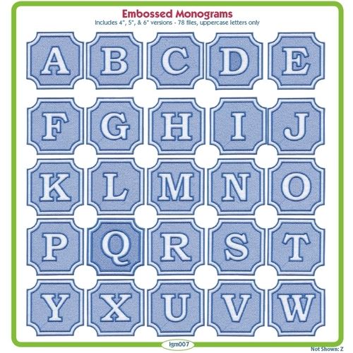 Embossed Monograms by Lindee Goodall