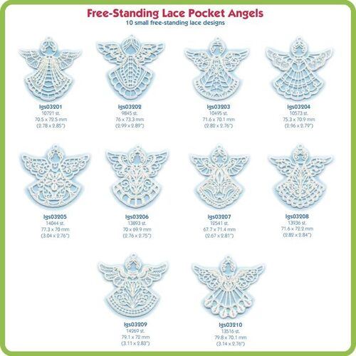 Free-Standing Lace Pocket Angels - Download