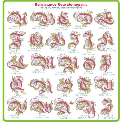Renaissance Fleur Monograms - Download