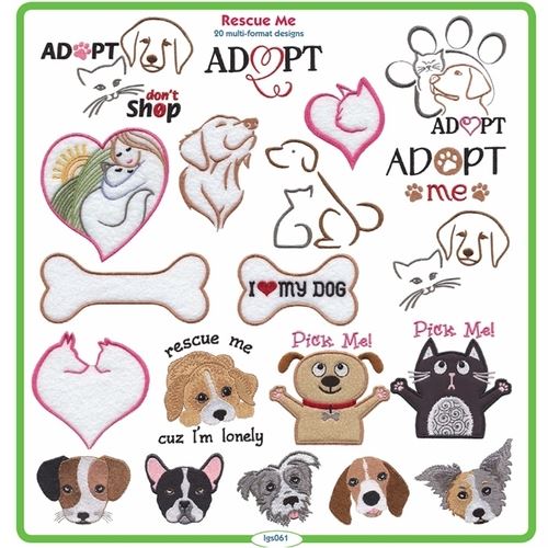 Rescue Me Embroidery Designs by Lindee Goodall LindeeG