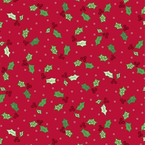 Red Holly & Berries - Kimberbell Christmas Fat Quarter