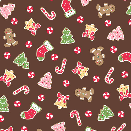 Brown Christmas Cookies - Kimberbell Christmas Fat Quarter
