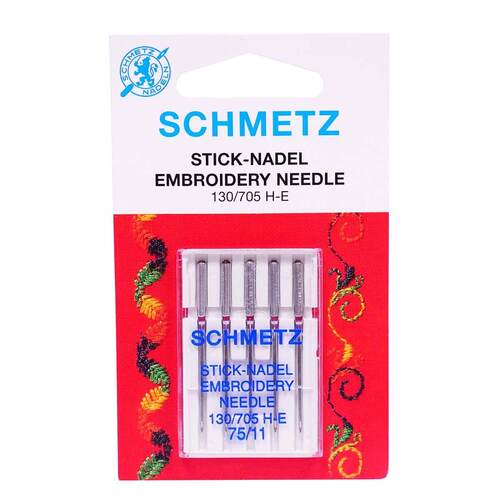 Schmetz Embroidery Needles Size 75/11