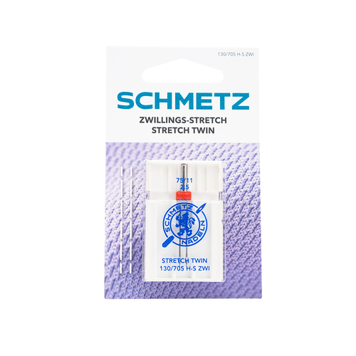 Schmetz Stretch Twin Needles Size 2.5mm/75