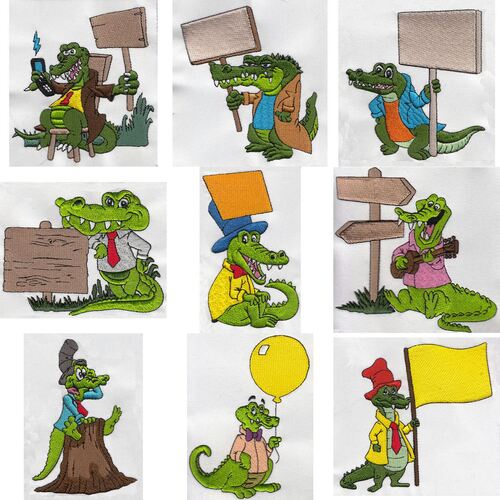 Alligators (10 designs) by Outback Embroidery - Download