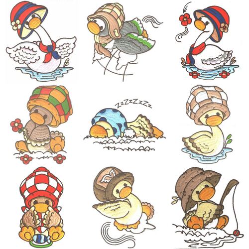 Plucky Duckies (10 designs) by Outback Embroidery - Download