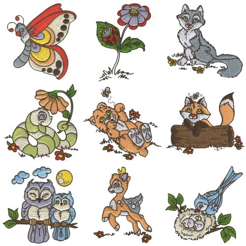 Forrest Critters (10 designs) by Outback Embroidery - Download