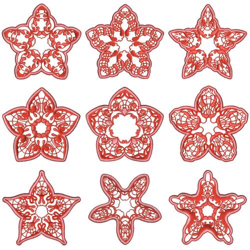 Red Stars (10 designs) by Outback Embroidery - Download