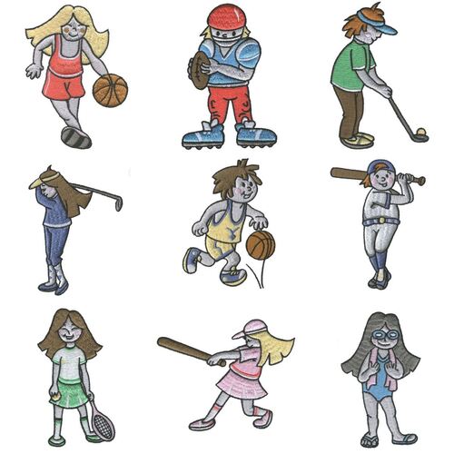 Sporting Kids (10 designs) by Outback Embroidery - Download