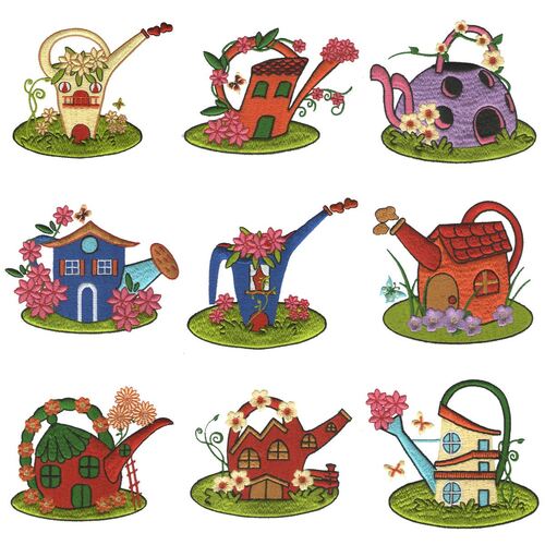 Watering Cans (10 designs) by Outback Embroidery - Download