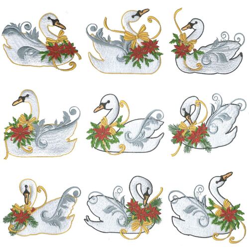Elegant Swans (10 designs) by Outback Embroidery - Download