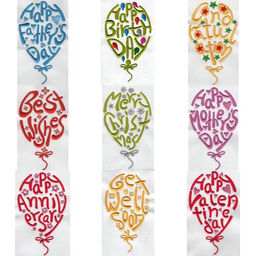 Message Balloons (10 designs) by Outback Embroidery - Download