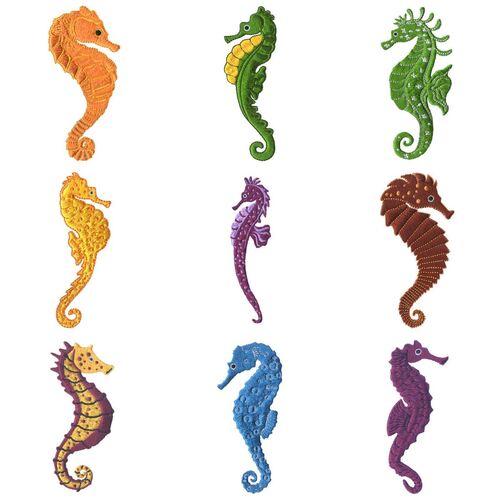 Colorful Seahorses (10 designs) by Outback Embroidery - Download