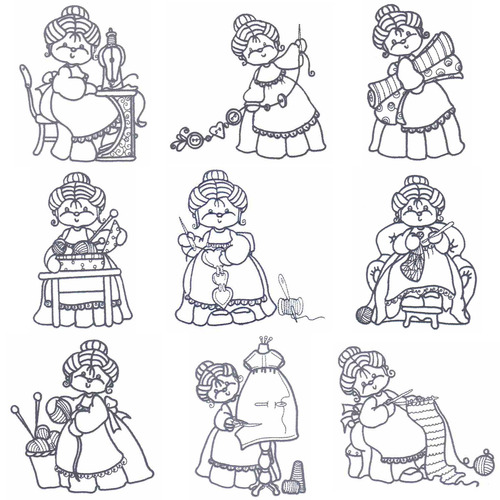 Embroidery Granny (10 designs) by Outback Embroidery - Download