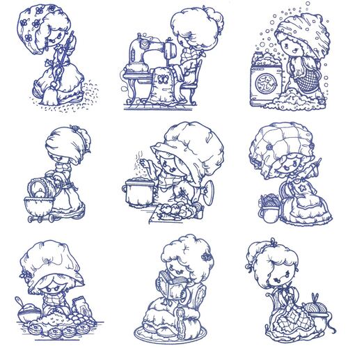 Working Ladies (10 designs) by Outback Embroidery - Download