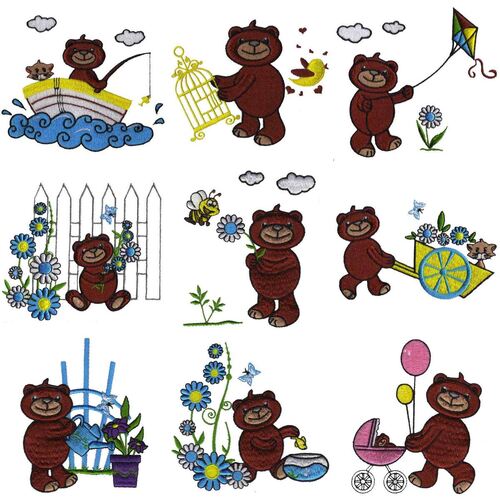 Teddy n Friends (10 designs) by Outback Embroidery - Download