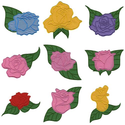 Applique Roses (11 designs) by Outback Embroidery - Download