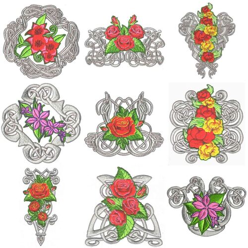 Celtic Flowers (10 designs) by Outback Embroidery - Download