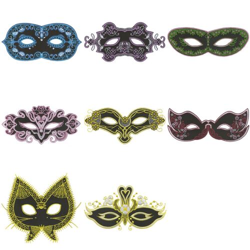 Masquerade Masks (8 designs) by Outback Embroidery - Download