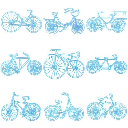 Redwork Vintage Bikes (10 designs) by Outback Embroidery - Download