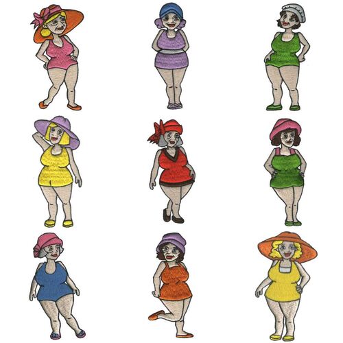 Bathing Ladies (10 designs) by Outback Embroidery - Download