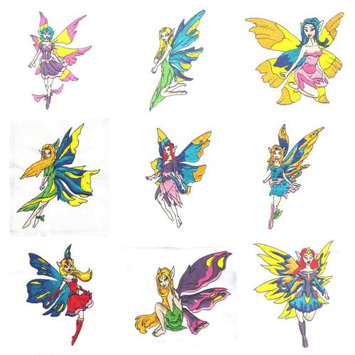 Rainbow Fairies (10 designs) by Outback Embroidery - Download