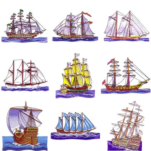Tall Ships (25 designs) by Outback Embroidery - Download
